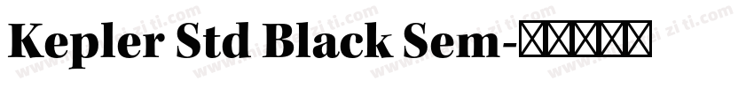 Kepler Std Black Sem字体转换